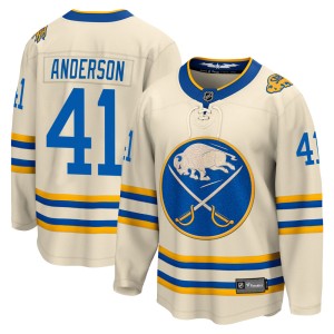 Craig Anderson Youth Fanatics Branded Buffalo Sabres Breakaway Cream 2022 Heritage Classic Jersey