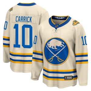 Sam Carrick Youth Fanatics Branded Buffalo Sabres Breakaway Cream 2022 Heritage Classic Jersey