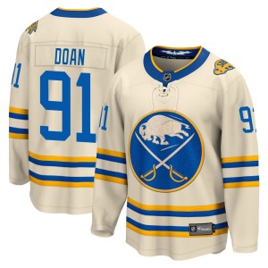 Josh Doan Youth Fanatics Branded Buffalo Sabres Breakaway Cream 2022 Heritage Classic Jersey