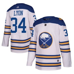 Alex Lyon Youth Adidas Buffalo Sabres Authentic White 2018 Winter Classic Jersey