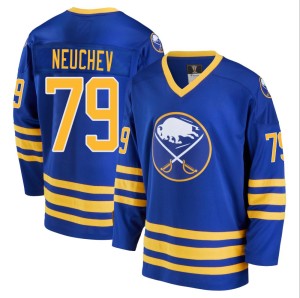 Viktor Neuchev Men's Fanatics Branded Buffalo Sabres Premier Royal Breakaway Heritage Jersey