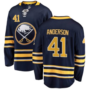 Craig Anderson Men's Fanatics Branded Buffalo Sabres Breakaway Navy Blue Home Jersey