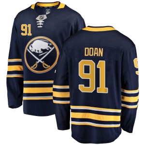Josh Doan Men's Fanatics Branded Buffalo Sabres Breakaway Navy Blue Home Jersey