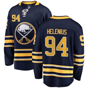 Konsta Helenius Men's Fanatics Branded Buffalo Sabres Breakaway Navy Blue Home Jersey