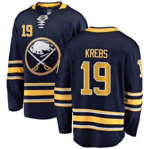 Peyton Krebs Men's Fanatics Branded Buffalo Sabres Breakaway Navy Blue Home Jersey