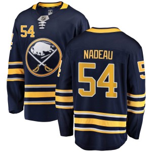 Olivier Nadeau Men's Fanatics Branded Buffalo Sabres Breakaway Navy Blue Home Jersey