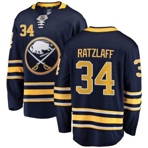 Scott Ratzlaff Men's Fanatics Branded Buffalo Sabres Breakaway Navy Blue Home Jersey