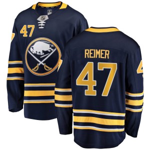 James Reimer Men's Fanatics Branded Buffalo Sabres Breakaway Navy Blue Home Jersey