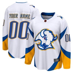 Custom Men's Fanatics Branded Buffalo Sabres Breakaway White Custom Special Edition 2.0 Jersey