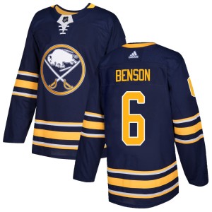 Zach Benson Men's Adidas Buffalo Sabres Authentic Navy Home Jersey