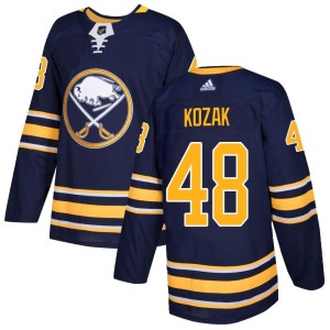 Tyson Kozak Men's Adidas Buffalo Sabres Authentic Navy Home Jersey