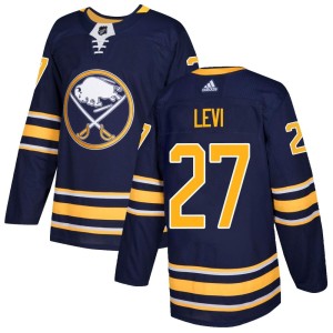 Devon Levi Men's Adidas Buffalo Sabres Authentic Navy Home Jersey