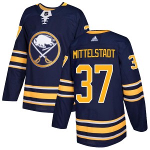Casey Mittelstadt Men's Adidas Buffalo Sabres Authentic Navy Home Jersey