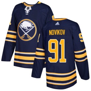 Nikita Novikov Men's Adidas Buffalo Sabres Authentic Navy Home Jersey