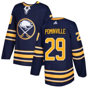 Jason Pominville Men's Adidas Buffalo Sabres Authentic Navy Home Jersey