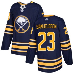 Mattias Samuelsson Men's Adidas Buffalo Sabres Authentic Navy Home Jersey