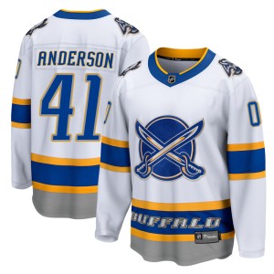 Craig Anderson Youth Fanatics Branded Buffalo Sabres Breakaway White 2020/21 Special Edition Jersey