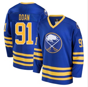Josh Doan Youth Fanatics Branded Buffalo Sabres Premier Royal Breakaway Heritage Jersey