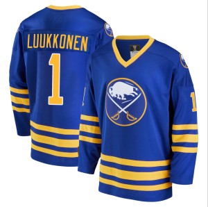 Ukko-Pekka Luukkonen Youth Fanatics Branded Buffalo Sabres Premier Royal Breakaway Heritage Jersey