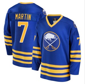 Rick Martin Youth Fanatics Branded Buffalo Sabres Premier Royal Breakaway Heritage Jersey