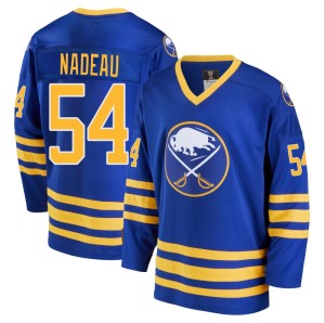 Olivier Nadeau Youth Fanatics Branded Buffalo Sabres Premier Royal Breakaway Heritage Jersey