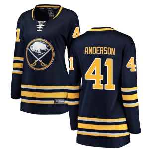 Craig Anderson Women's Fanatics Branded Buffalo Sabres Breakaway Navy Blue Home Jersey