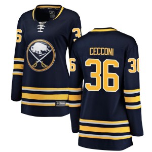Joseph Cecconi Women's Fanatics Branded Buffalo Sabres Breakaway Navy Blue Home Jersey
