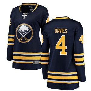 Jeremy Davies Women's Fanatics Branded Buffalo Sabres Breakaway Navy Blue Home Jersey