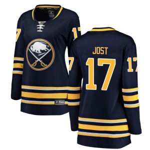 Tyson Jost Women's Fanatics Branded Buffalo Sabres Breakaway Navy Blue Home Jersey