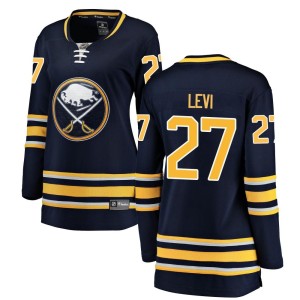 Devon Levi Women's Fanatics Branded Buffalo Sabres Breakaway Navy Blue Home Jersey