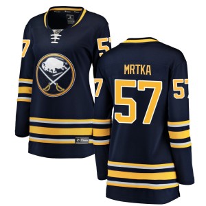 Radim Mrtka Women's Fanatics Branded Buffalo Sabres Breakaway Navy Blue Home Jersey
