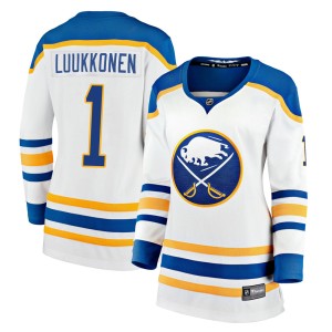 Ukko-Pekka Luukkonen Women's Fanatics Branded Buffalo Sabres Premier White Breakaway Away Jersey