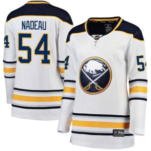 Olivier Nadeau Women's Fanatics Branded Buffalo Sabres Breakaway White Away Jersey