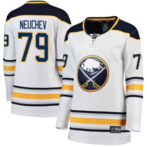 Viktor Neuchev Women's Fanatics Branded Buffalo Sabres Breakaway White Away Jersey