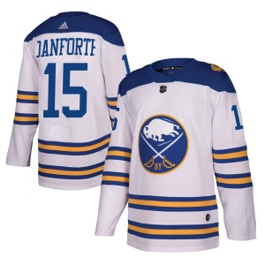 Justin Danforth Men's Adidas Buffalo Sabres Authentic White 2018 Winter Classic Jersey