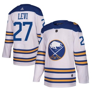 Devon Levi Men's Adidas Buffalo Sabres Authentic White 2018 Winter Classic Jersey