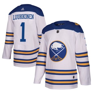 Ukko-Pekka Luukkonen Men's Adidas Buffalo Sabres Authentic White 2018 Winter Classic Jersey