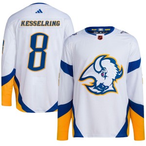 Michael Kesselring Men's Adidas Buffalo Sabres Authentic White Reverse Retro 2.0 Jersey