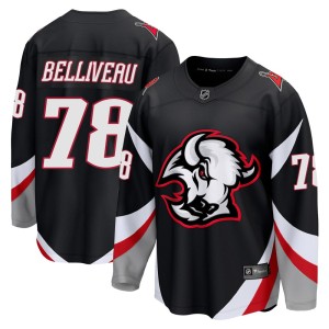 Isaac Belliveau Men's Fanatics Buffalo Sabres Breakaway Black Alternate Jersey