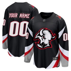 Custom Men's Fanatics Buffalo Sabres Breakaway Black Custom Alternate Jersey