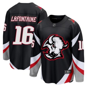 Pat Lafontaine Men's Fanatics Buffalo Sabres Breakaway Black Alternate Jersey