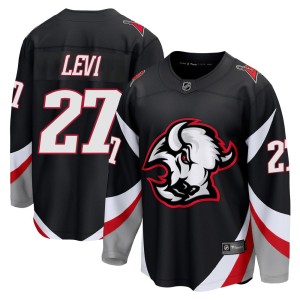 Devon Levi Men's Fanatics Buffalo Sabres Breakaway Black Alternate Jersey