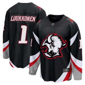 Ukko-Pekka Luukkonen Men's Fanatics Buffalo Sabres Breakaway Black Alternate Jersey