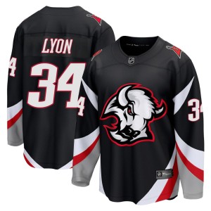 Alex Lyon Men's Fanatics Buffalo Sabres Breakaway Black Alternate Jersey