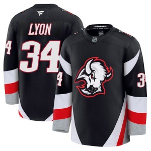 Alex Lyon Men's Fanatics Buffalo Sabres Premium Black Alternate Jersey