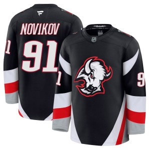 Nikita Novikov Men's Fanatics Buffalo Sabres Premium Black Alternate Jersey