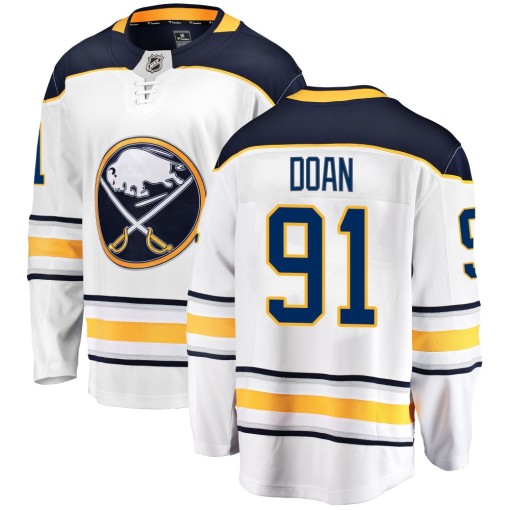Josh Doan Men's Fanatics Branded Buffalo Sabres Breakaway White Away Jersey