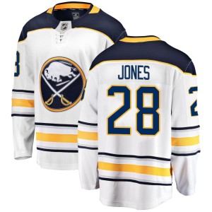 Zac Jones Men's Fanatics Branded Buffalo Sabres Breakaway White Away Jersey
