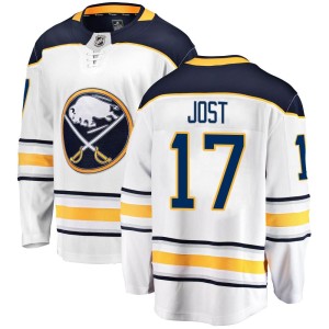 Tyson Jost Men's Fanatics Branded Buffalo Sabres Breakaway White Away Jersey