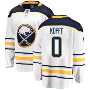 Tyler Kopff Men's Fanatics Branded Buffalo Sabres Breakaway White Away Jersey